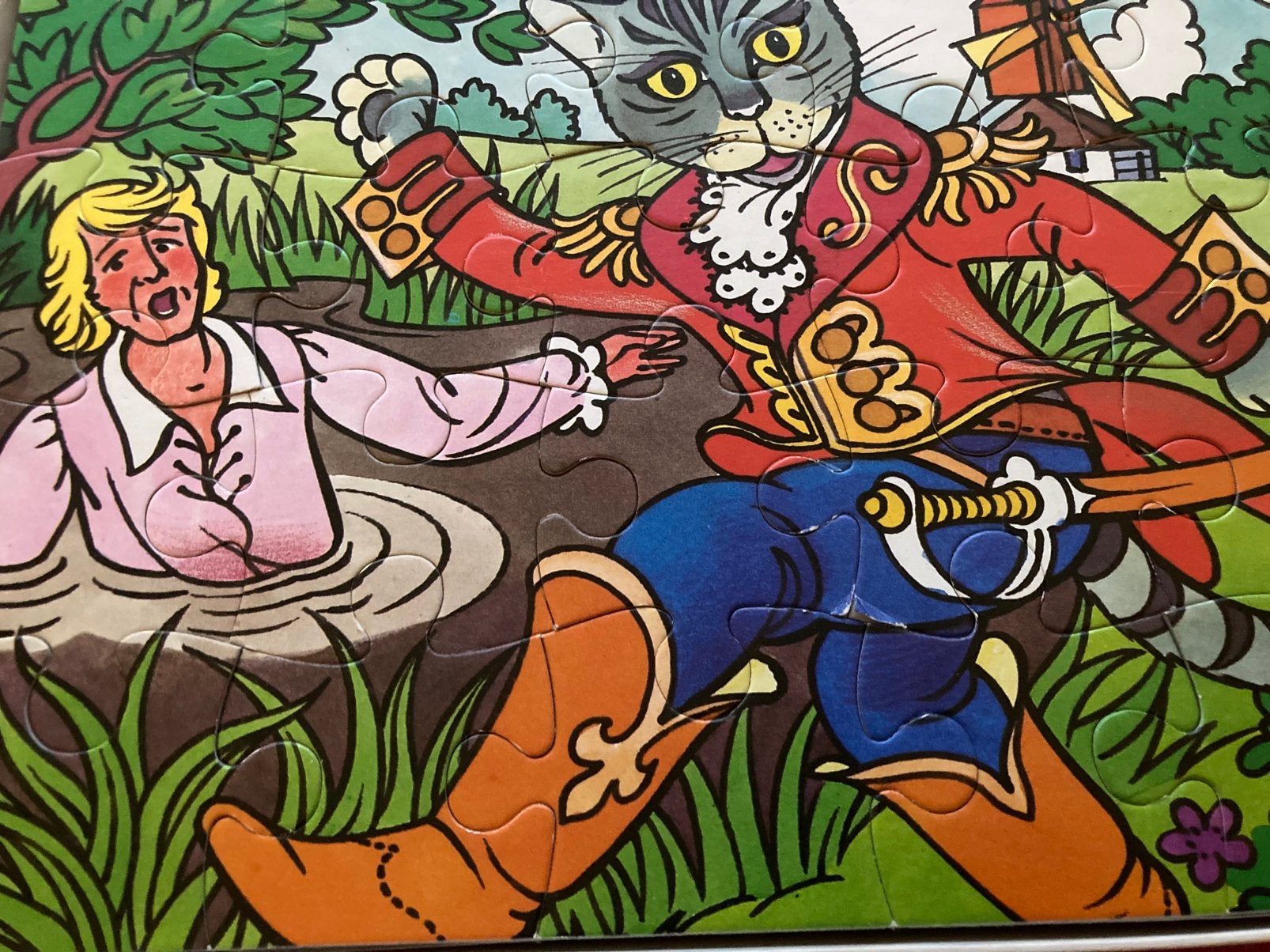 Puzzel de gelaarsde kat, Ophalen of Verzenden, Meer dan 50 stukjes