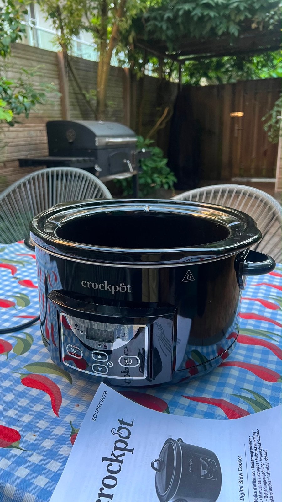 Crock-Pot Digitale Slowcooker 4.7L - SCCPRC507B, Ophalen, Zo goed als nieuw