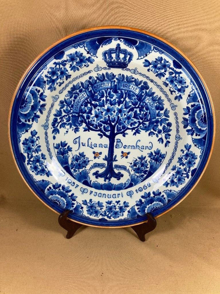 Porceleyne Fles Juliana Bernhard 25 jaar huwelijk 1962, Verzamelen, Koninklijk Huis en Royalty, --, Overige typen, Ophalen of Verzenden