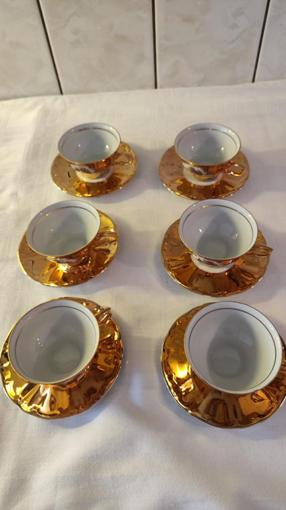 6 vintage kop en schotels Bareuther Waldsassen, Antiek en Kunst, Ophalen of Verzenden