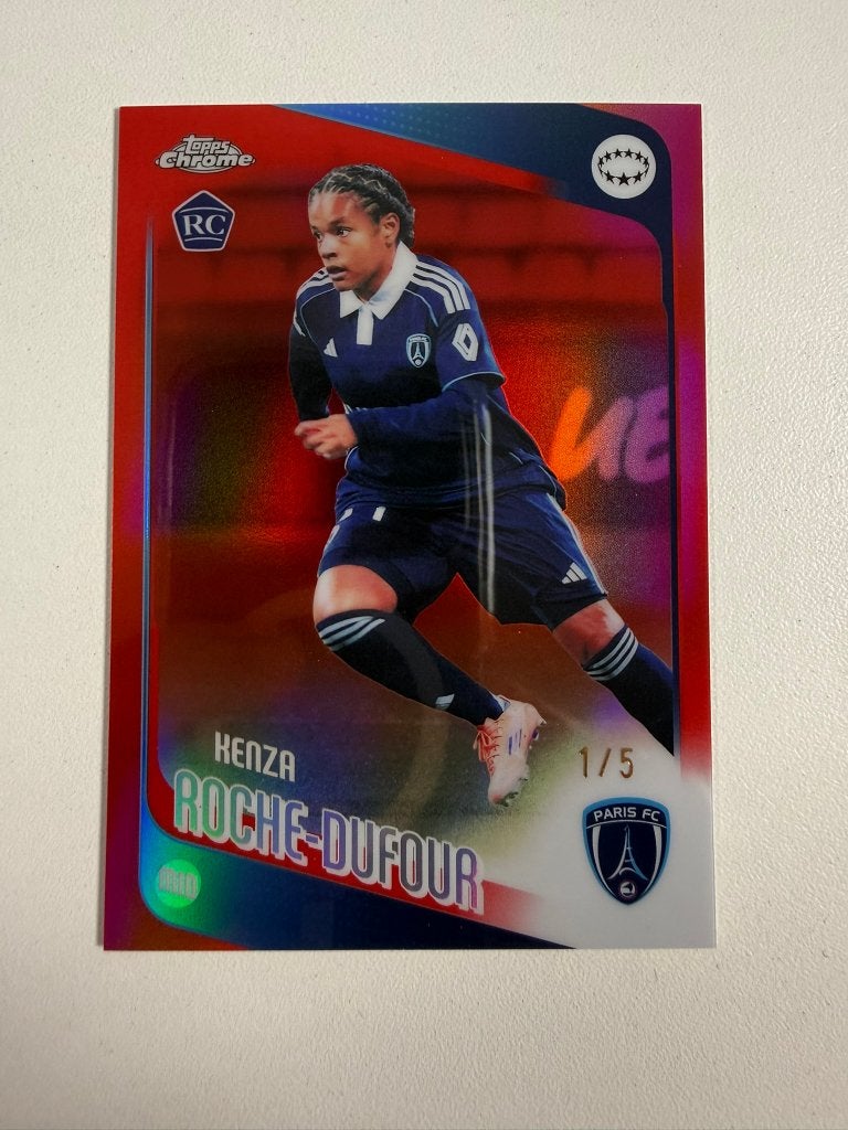 97 Kenza Roche-Dufour RC /5 RED Topps Women's Chrome 2025-26, Ophalen of Verzenden, Nieuw, Buitenlandse clubs, Poster, Plaatje of Sticker