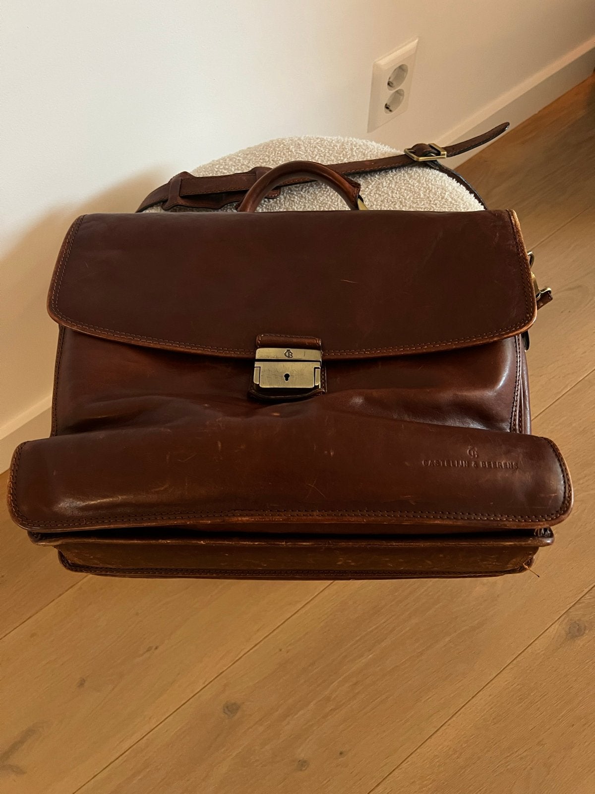Castelijn & Beerens leren heren aktetas – bruin – vintage, Ophalen, Gebruikt, Bruin, Overige typen