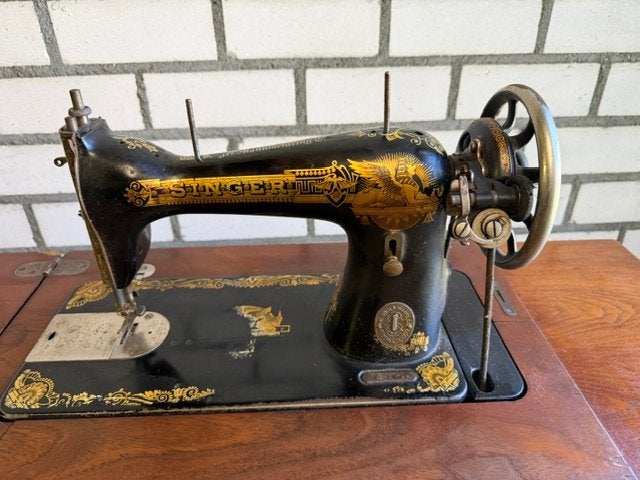 Antieke Singer trap naaimachine  (ca 1920), Antiek en Kunst, Ophalen