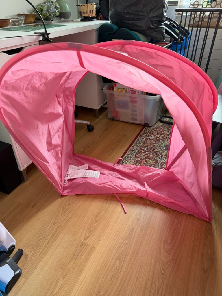 Roze bedtent voor kinderbed, Ophalen, Zo goed als nieuw