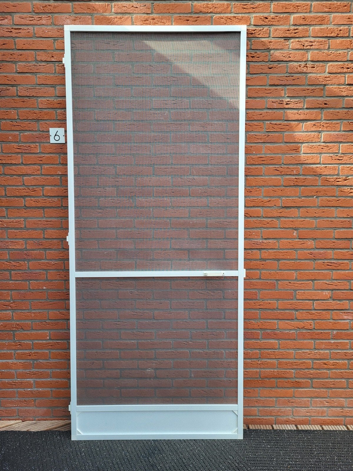 Vaste hordeur wit 235x100 cm compleet, Ophalen, Kunststof, Gebruikt, 80 tot 100 cm