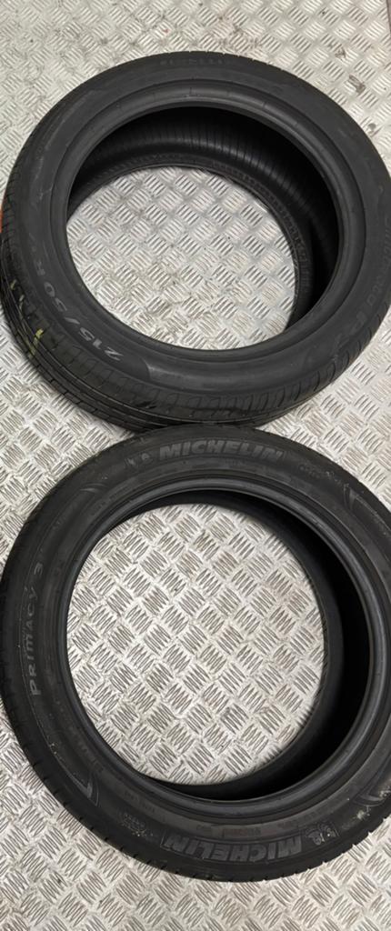 2x Zomerbanden 215/50 R17: Michelin, Pirelli, Auto-onderdelen, Banden en Velgen, Ophalen, 17 inch, Band(en), Personenwagen