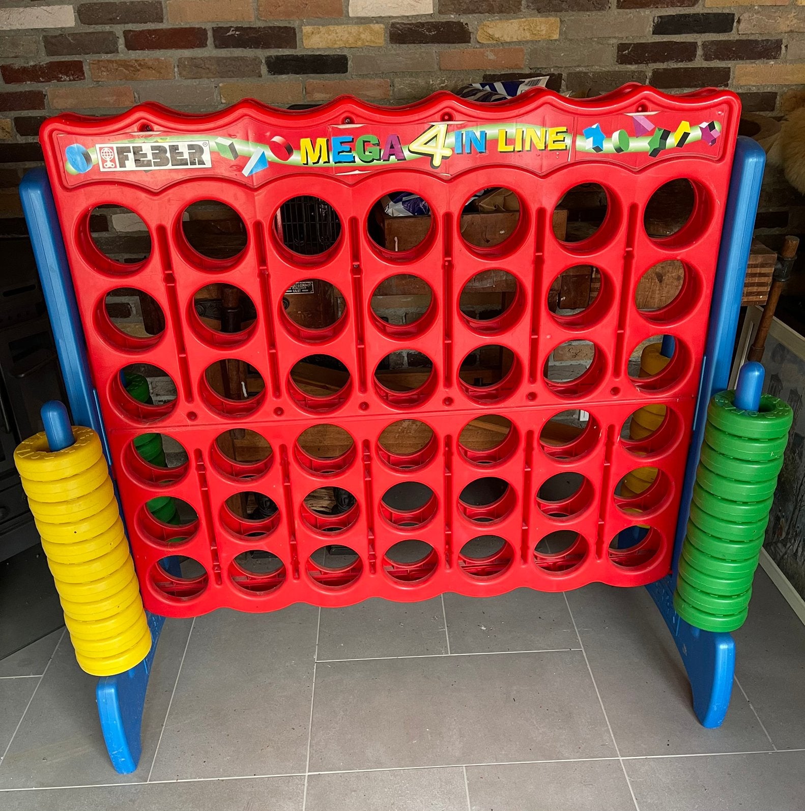 Feber Mega 4 in Line - Groot 4 op een rij spel, Een of twee spelers, Ophalen, Zo goed als nieuw