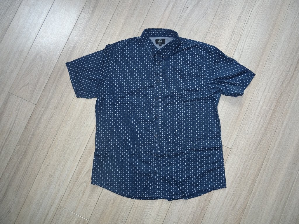 Heren overhemd korte mouwen Human Nature maat XL, Kleding | Heren, Blauw, Ophalen of Verzenden, Zo goed als nieuw, Human Nature