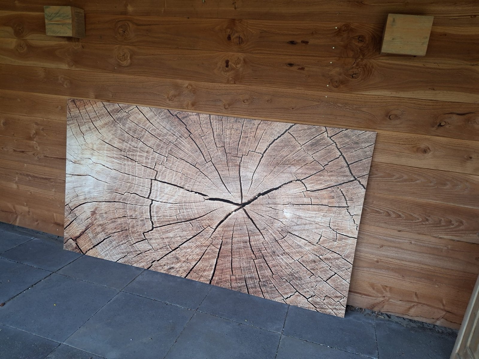 Canvas print doorgezaagde boomstam 2.00 x 1.10 m, Ophalen of Verzenden