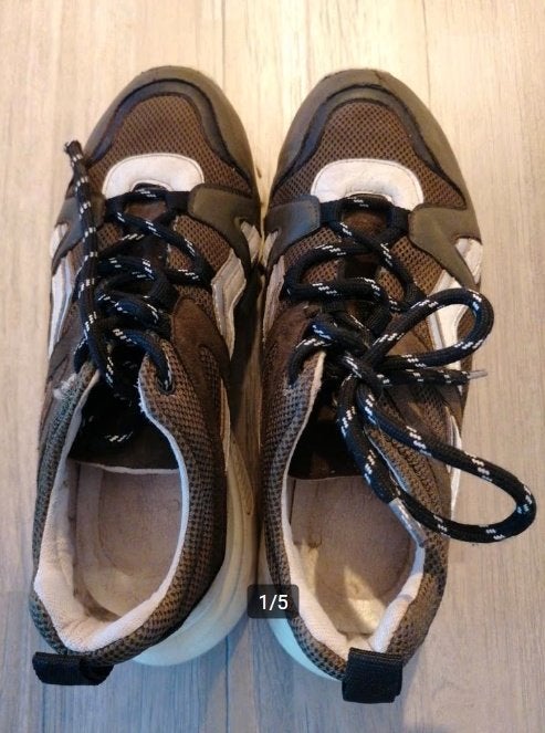 Legergroene sneakers van Shoeby, maat 39, Ophalen of Verzenden, Sneakers of Gympen, Shoeby, Gedragen