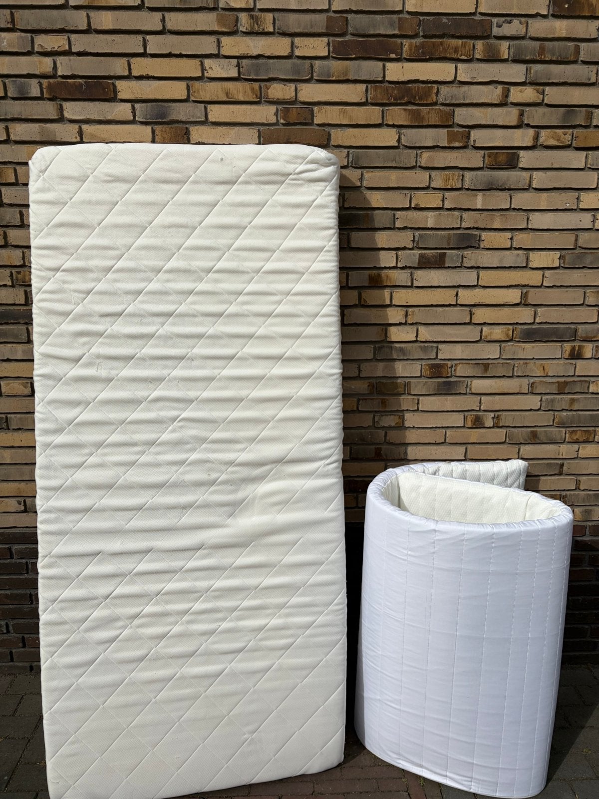 Matras en topper 90x200, Zo goed als nieuw, Matras, Eenpersoons, 70 cm of minder