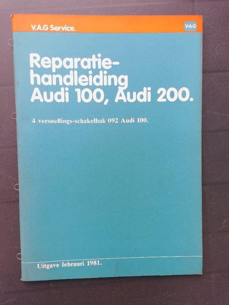 Audi 100 C2 dealer werkplaatsboek 4-Versnellingsbak 092, Ophalen of Verzenden, Gelezen, Audi