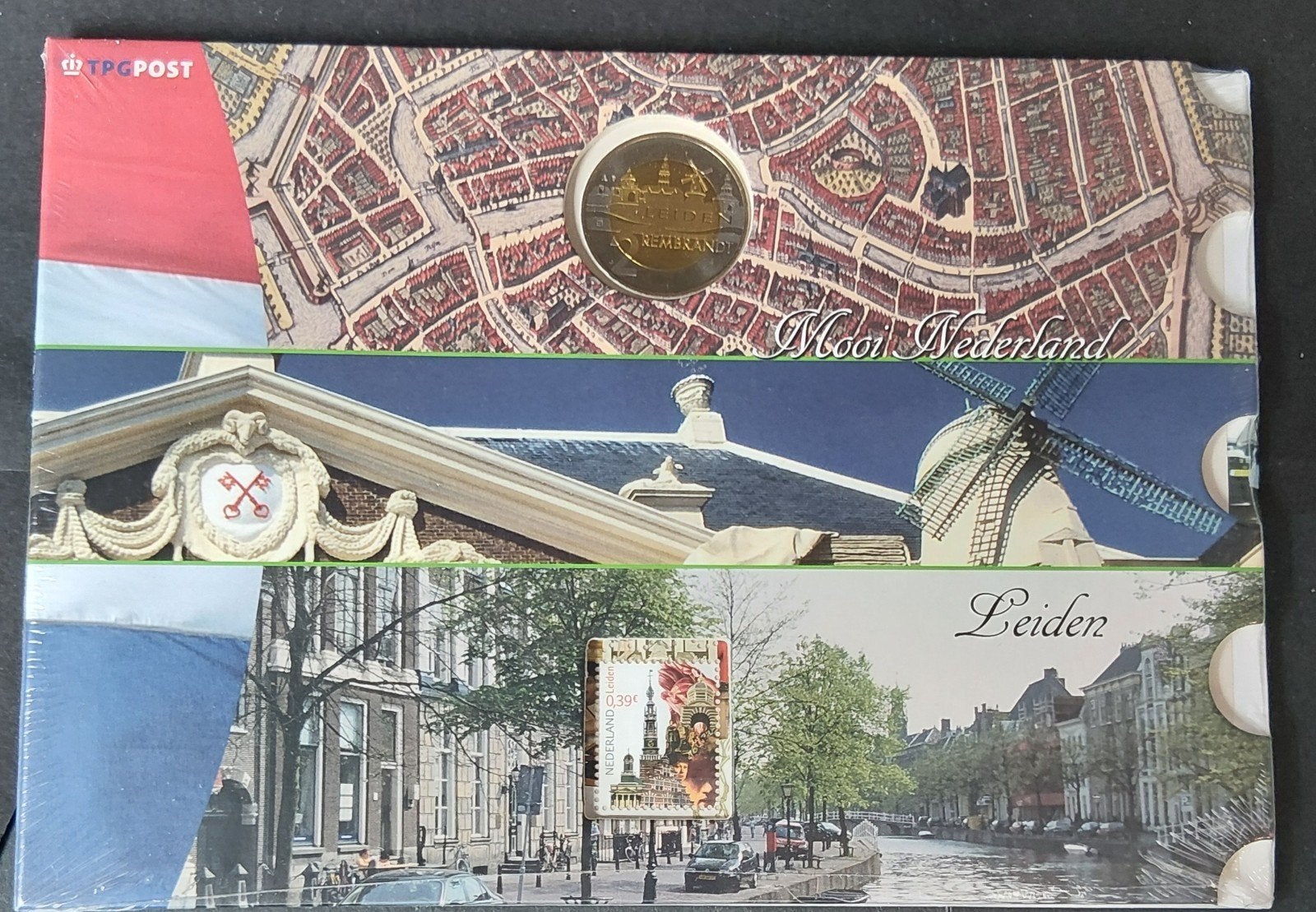 Vijf thema sets mooi Nederland velletje plus penning, Verzenden, Gestempeld, Plaats of Gebouw