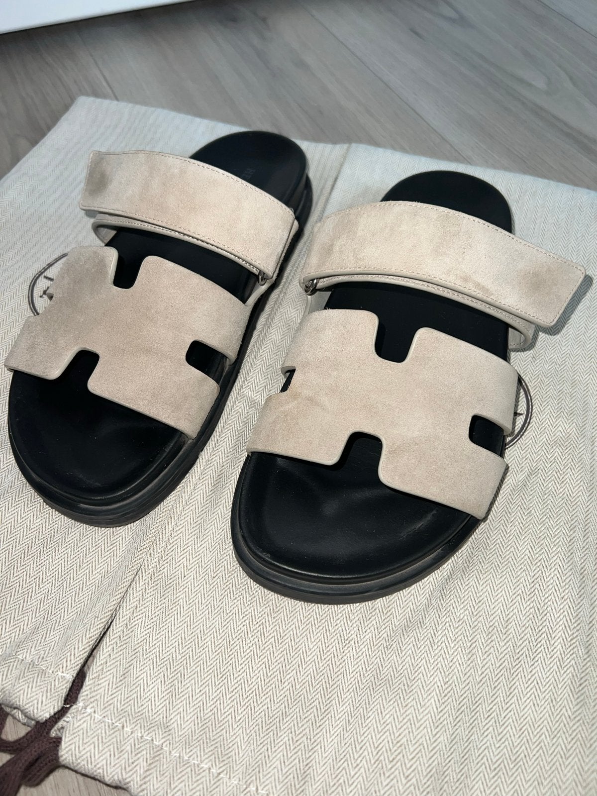 Hermès Chypre Sandalen Beige Maat 39, Sandalen, Overige kleuren, Ophalen of Verzenden, Gedragen
