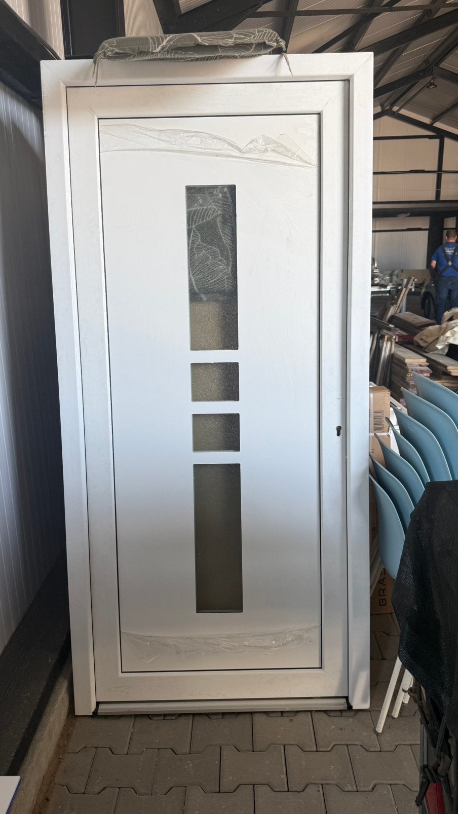 Kunststof voordeur- Nieuw, Ophalen, Nieuw, 200 tot 215 cm, Glas