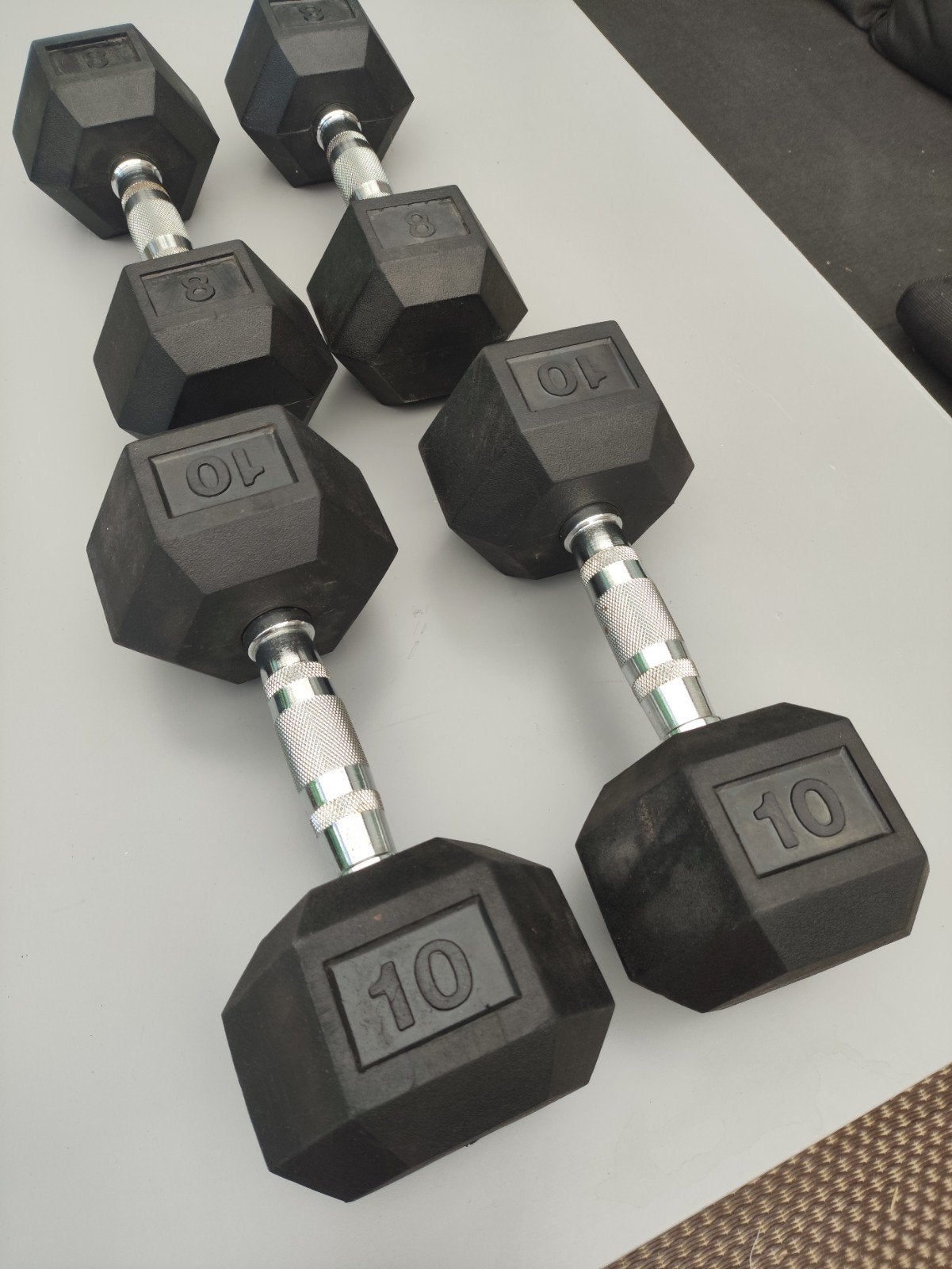 Hexagon Dumbbells 10kg, Sport en Fitness, Fitnessmaterialen, Ophalen, Gebruikt, Rug, Dumbbell