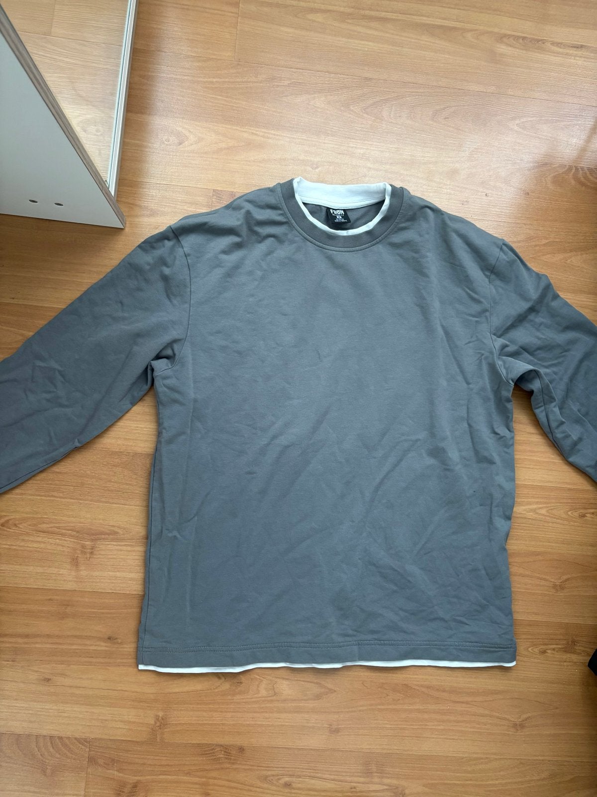 FSBN Relaxed Fit Longsleeve Maat M, Kleding | Heren, T-shirts, Ophalen of Verzenden, Zo goed als nieuw, Maat 48/50 (M), Grijs