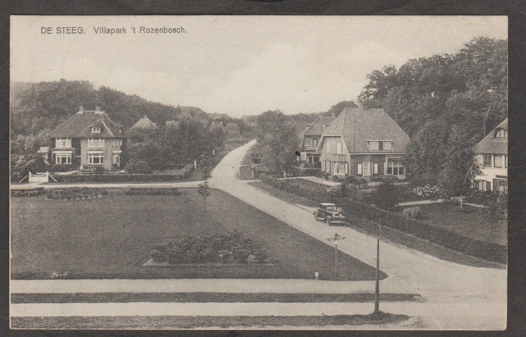 de steeg villapark ,t rozenbosch  en auto, Verzenden, 1920 tot 1940, Gelopen, Gelderland