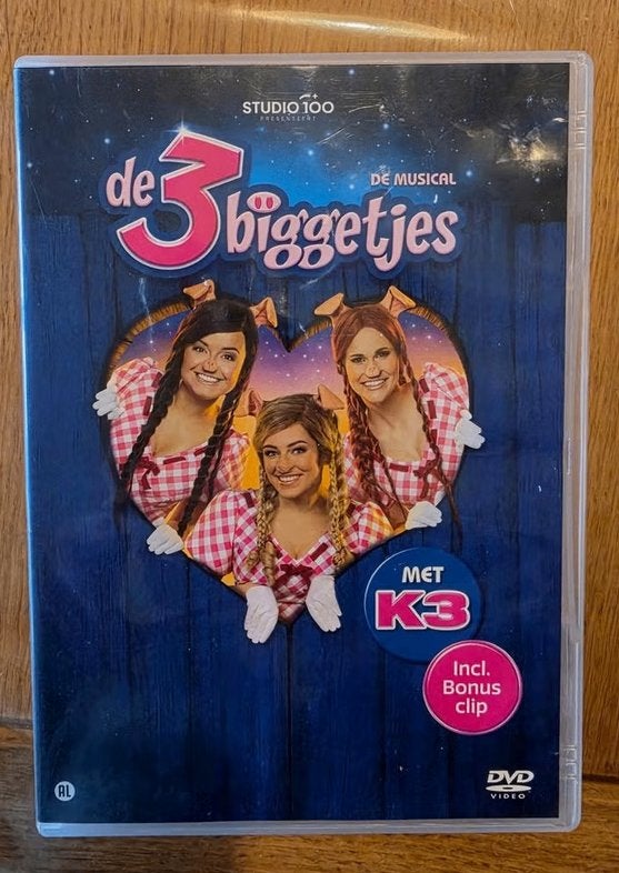 De 3 Biggetjes De Musical op DVD met de nieuwere K3., Cd's en Dvd's, Dvd's | Kinderen en Jeugd, Gebruikt, Verzenden, Alle leeftijden