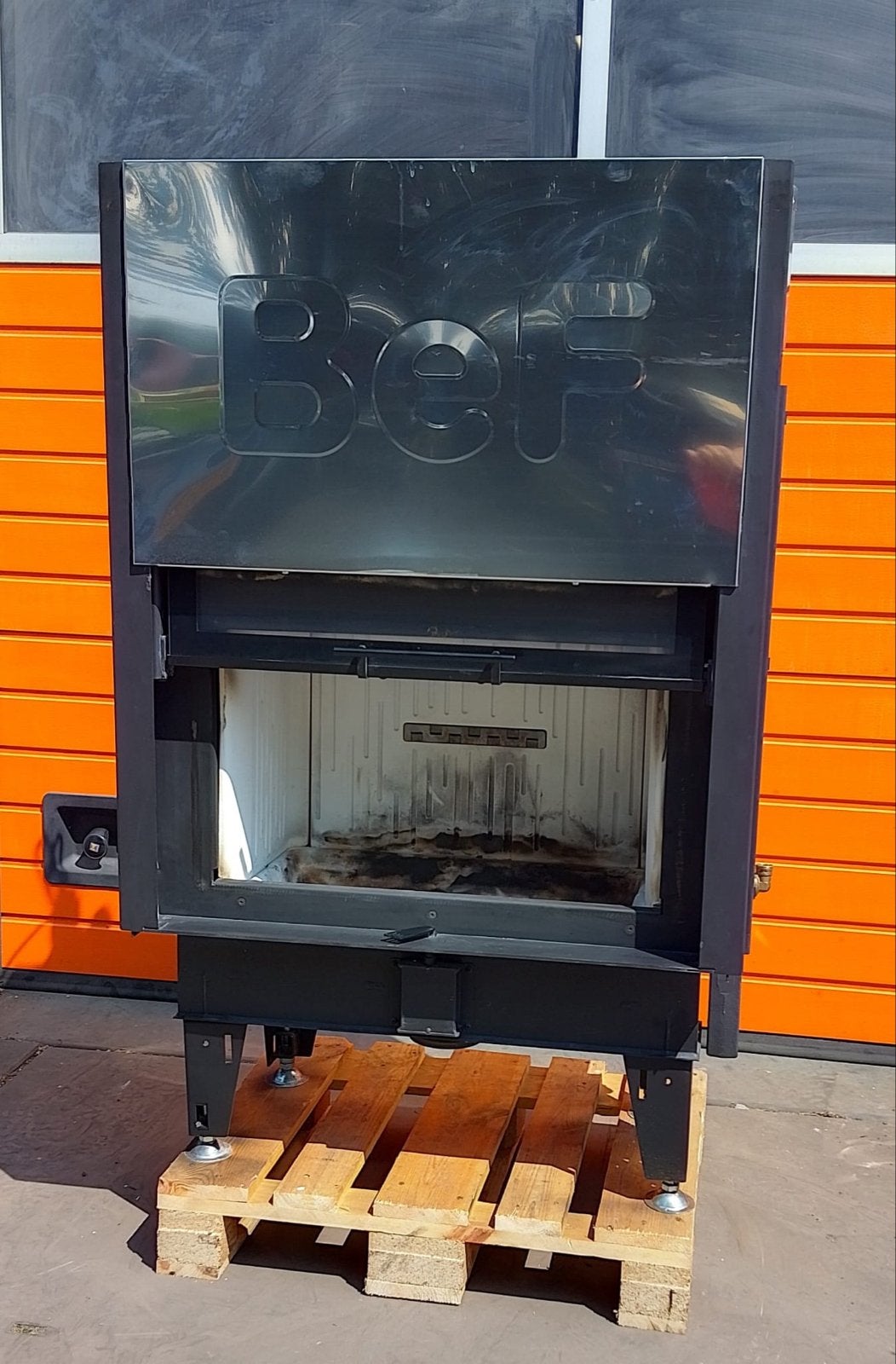 Tekoop demo model BeF Aquatic V 80 liftdeur, Ophalen, Houtkachel, Zo goed als nieuw, Inbouw