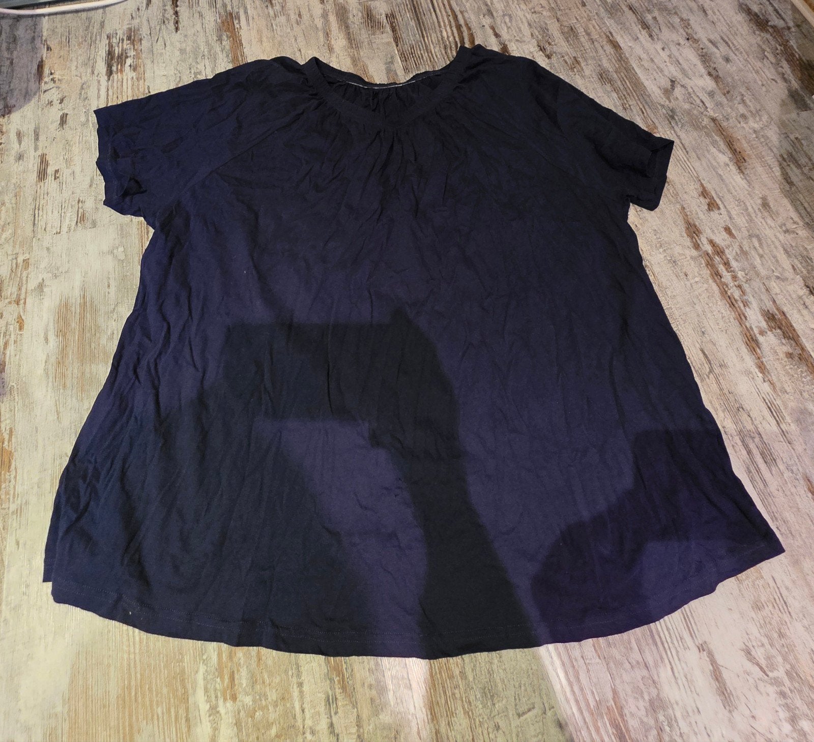 Donkerblauw T-shirt met korte mouwen maat 46, Blauw, Maat 46/48 (XL) of groter, Ophalen of Verzenden, Onbekend