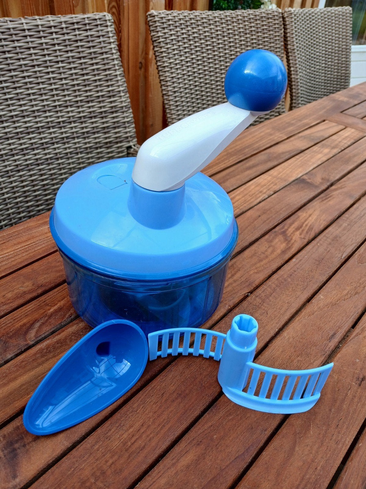Tupperware quick chef (blauw), Ophalen, Gebruikt, Vaatwasserbestendig, Minder dan 1 liter