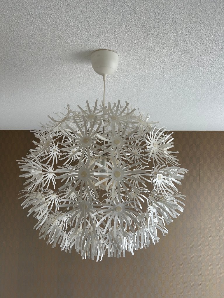 Witte IKEA Maskros Dandelion hanglamp, Ophalen of Verzenden, Zo goed als nieuw, Kunststof, E27 (groot)