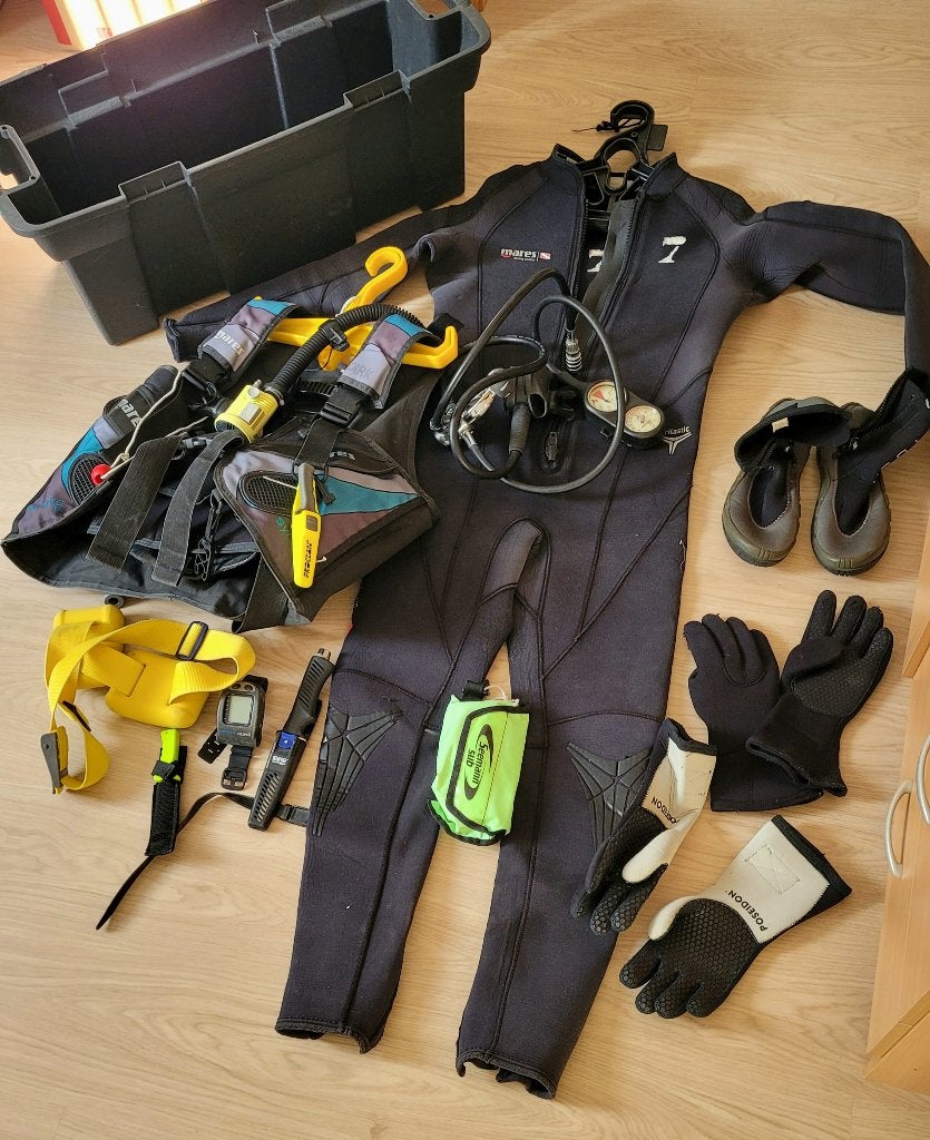 Duikset heren maat 54, Watersport en Boten, Duiken, Ophalen of Verzenden, Gebruikt, Duikpak