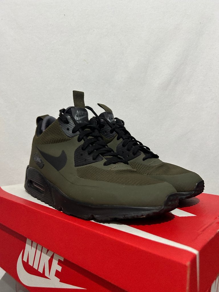 ALS NIEUW! Maat 45 - Nike Air Max 90 Mid Winter Dark Loden, Overige kleuren, Verzenden, Nike, Nike