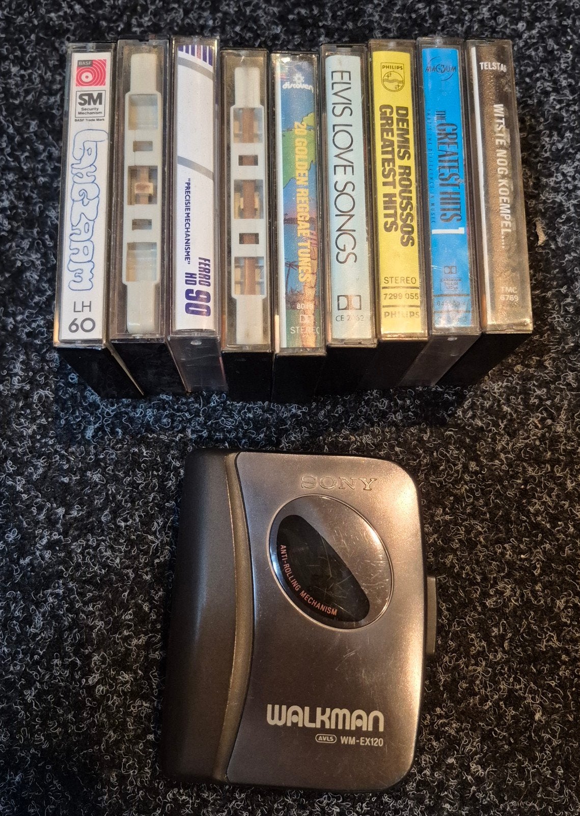 Sony Walkman WM-EX120 met 8 cassettebandjes, Ophalen, Walkman
