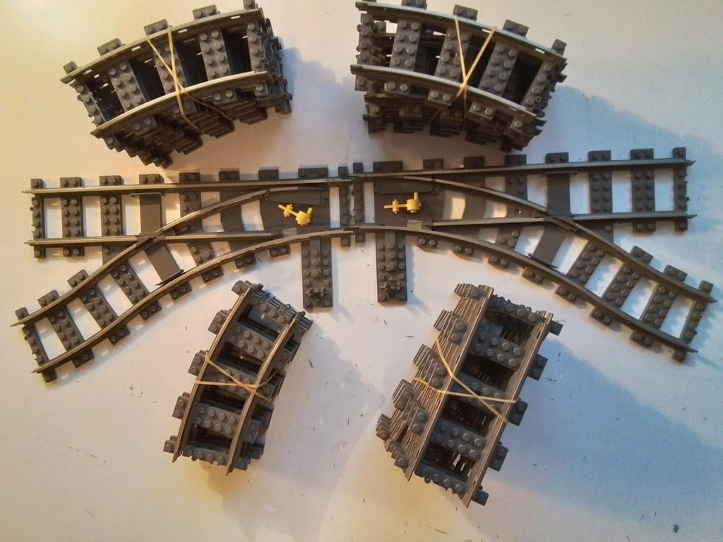 LEGO TREIN 4515,  4520 EN 4531 9VOLT COMPLETE SPOORBAAN, Kinderen en Baby's, Speelgoed | Duplo en Lego, Ophalen of Verzenden, Zo goed als nieuw