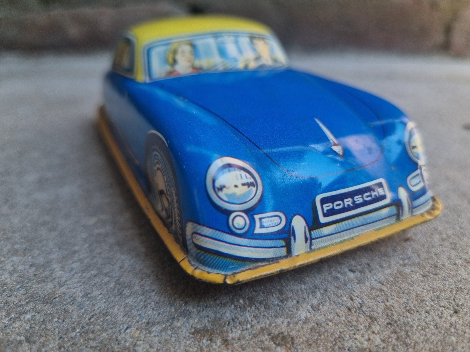 Vintage blikken Porsche 356 Zeldzaam verzamel materiaal, Ophalen of Verzenden, Gebruikt