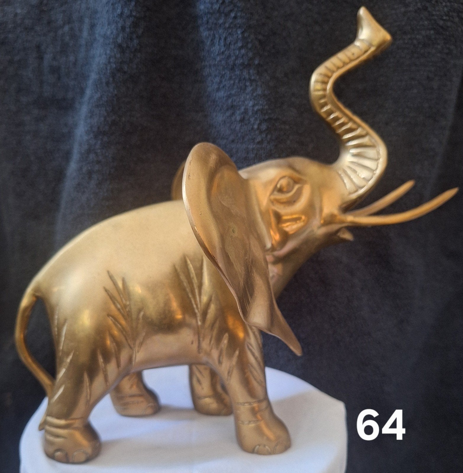 Vintage Messing Olifant met Omhoogstaande Slurf, Ophalen of Verzenden