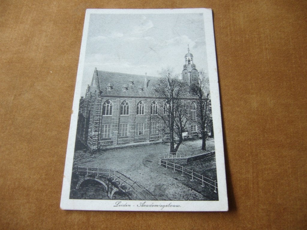 LEIDEN  =  ACADEMIEGEBOUW  BRIEFKAART  1919, Ophalen of Verzenden, Voor 1920, Gelopen, Zuid-Holland