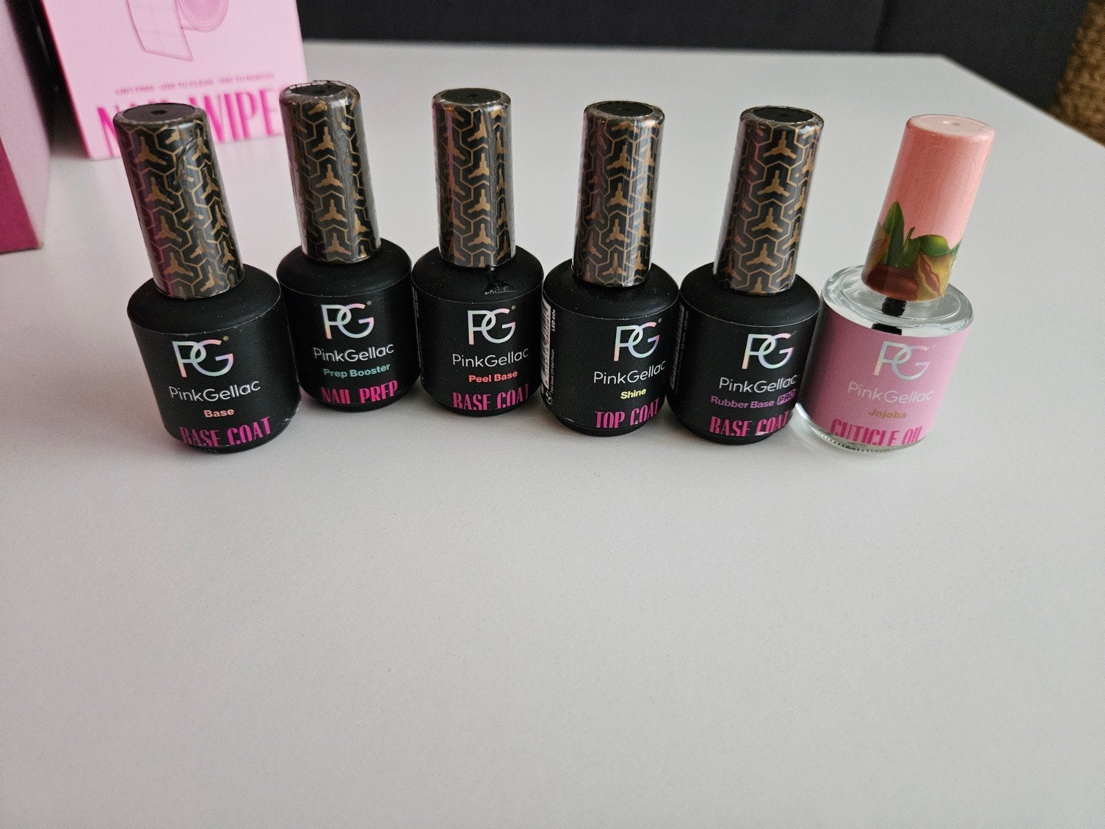 PinkGellac Starterset met 8 kleuren, lamp en accessoires, Ophalen of Verzenden, Zo goed als nieuw, Overige typen