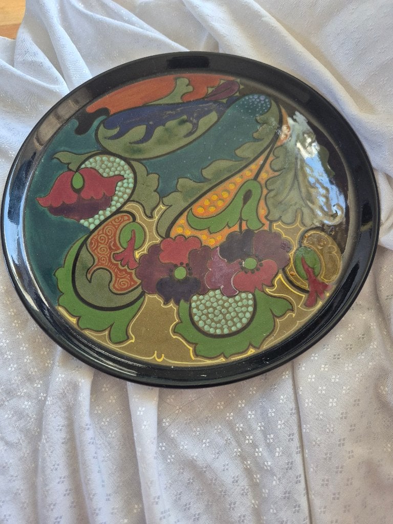 Antiek Gouda plateel schaal model 646, jaren '20 Art Deco, Ophalen, Porselein of Keramiek, Schaal, Rond