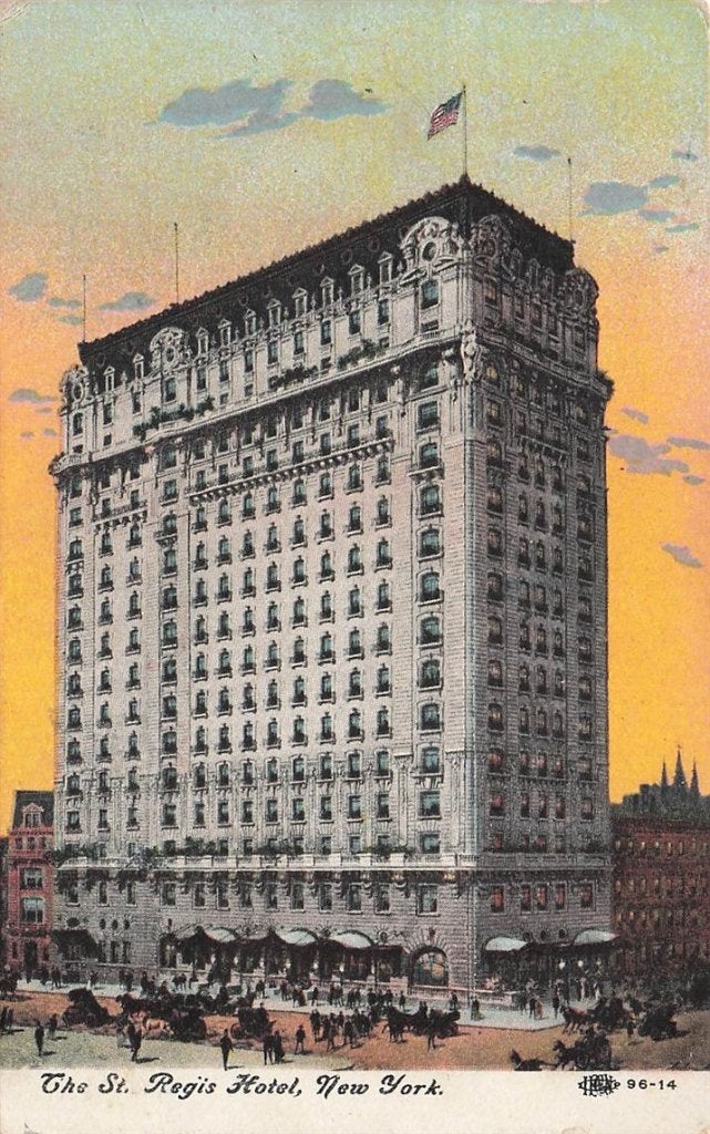 703-285-027 The St Regis Hotel New York, Verzamelen, Ansichtkaarten | Buitenland, Buiten Europa, Voor 1920, Verzenden