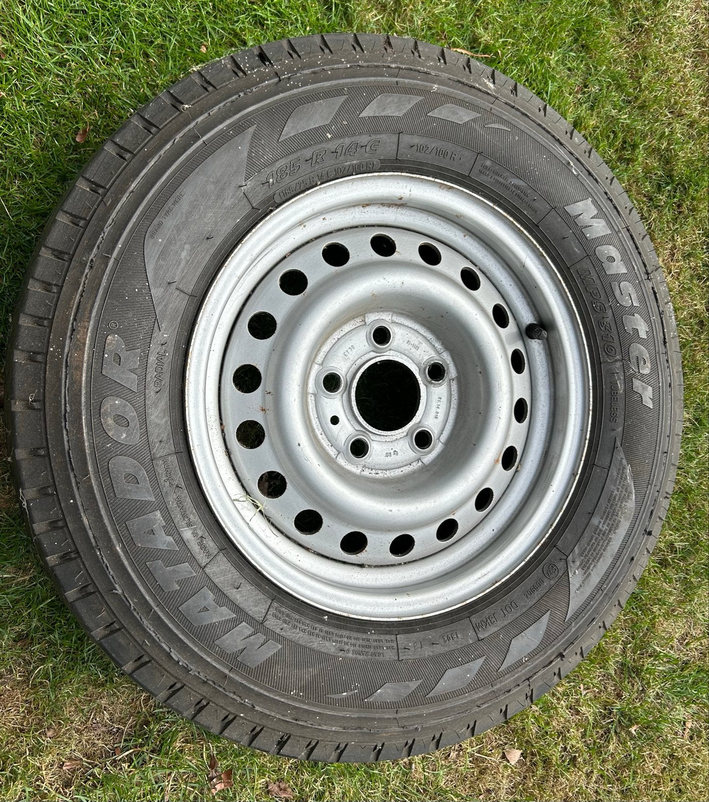 Nieuwe Caravan (reserve) band met Velg 185 R14C 5-gaats ET30, Caravans en Kamperen, Caravan accessoires, Ophalen of Verzenden