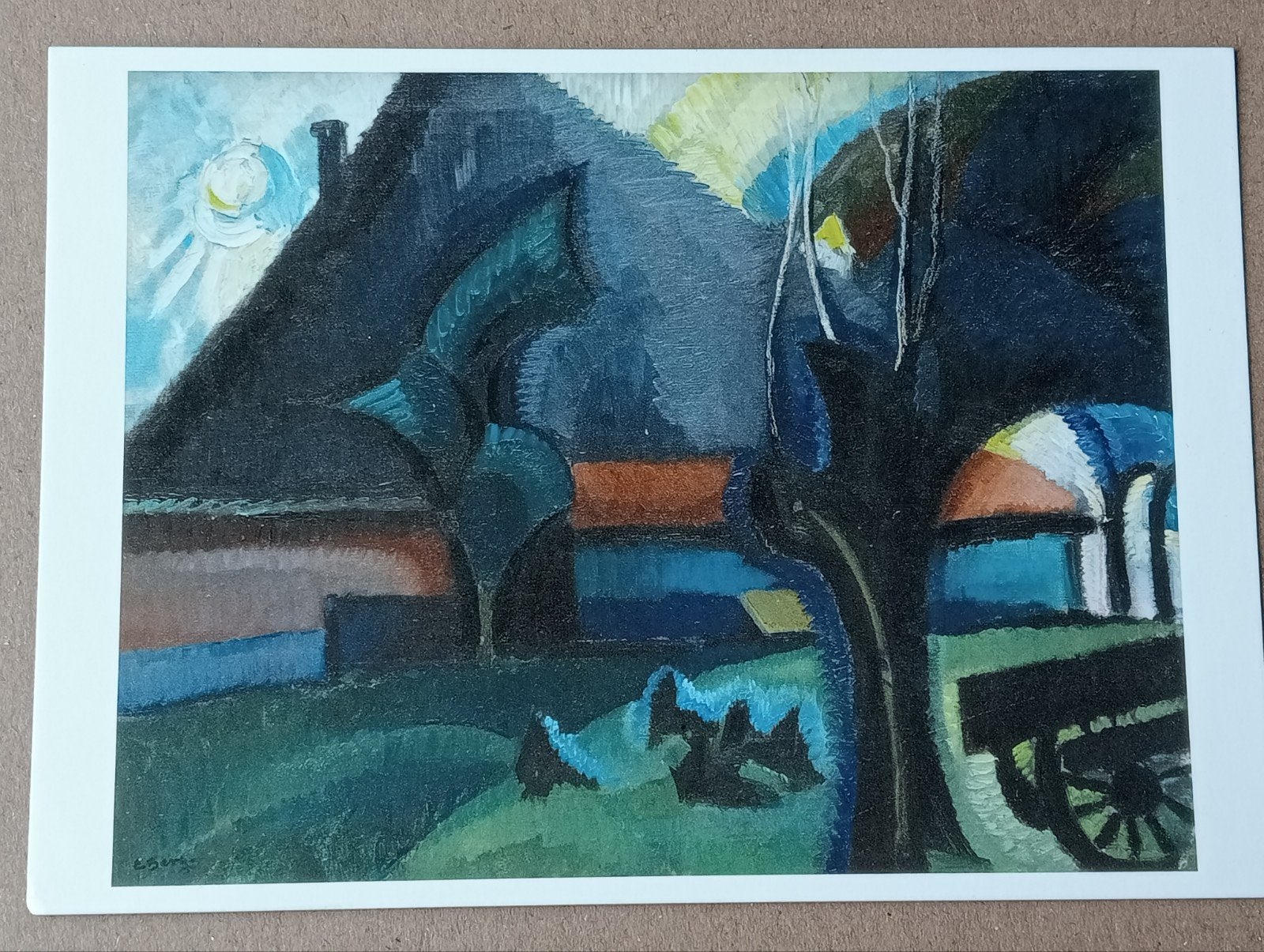 Else Berg - Boerderij te Schoorl (Olieverf op doek, 1916), Ophalen of Verzenden, 1980 tot heden, Noord-Holland