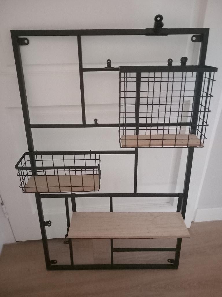 Wandrek, Huis en Inrichting, Woonaccessoires | Wanddecoraties, Ophalen, Metaal, Industrieel, Zwart