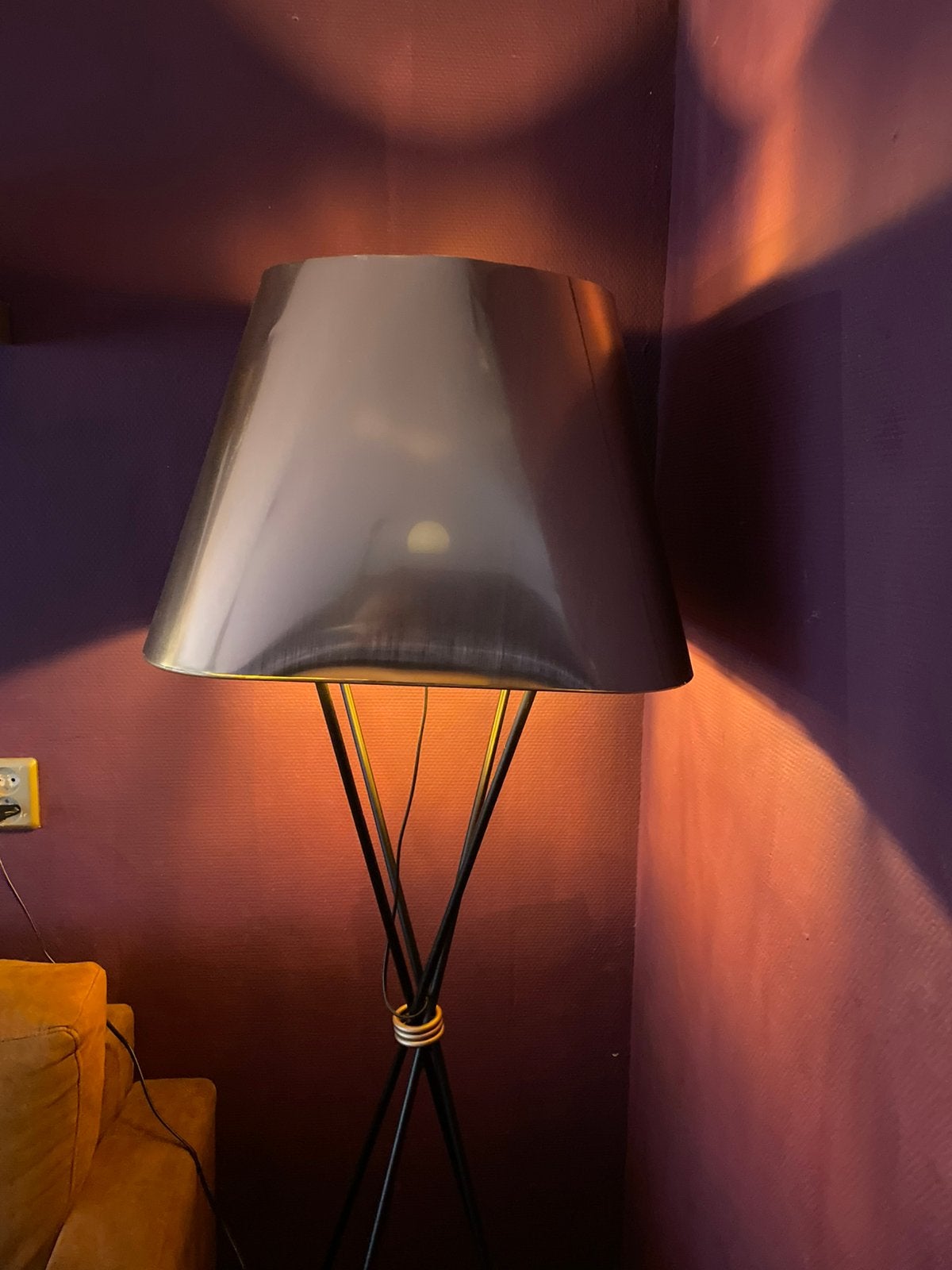 Mooie gouden lamp, Ophalen, Gebruikt, 150 tot 200 cm