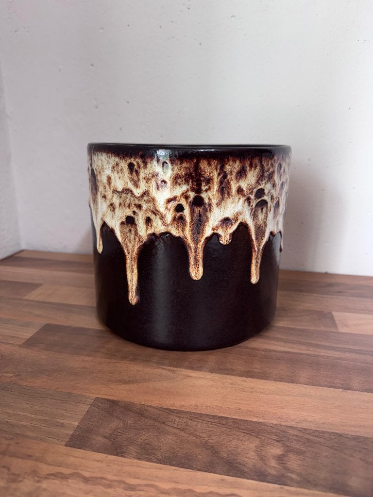 Drip-glaze bloempot | fat lava, Ophalen of Verzenden, Huis en Inrichting