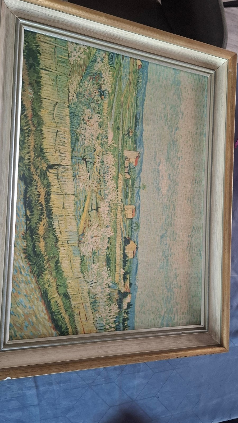 ingelijst reproductie van Gogh, Impressionistisch, Ophalen of Verzenden, Landschap, Print