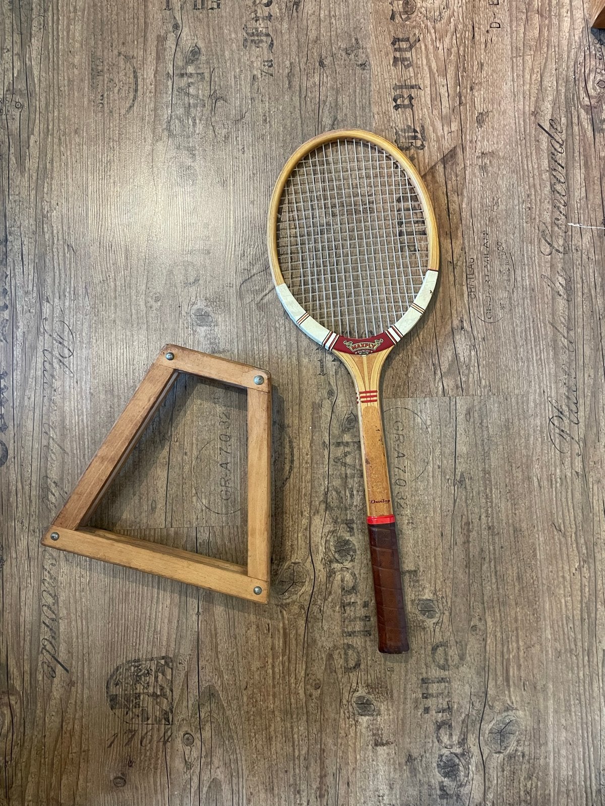 Dunlop Maxply houten tennisracket vintage 70s, Sport en Fitness, Tennis, Ophalen of Verzenden, Gebruikt, Racket, Dunlop