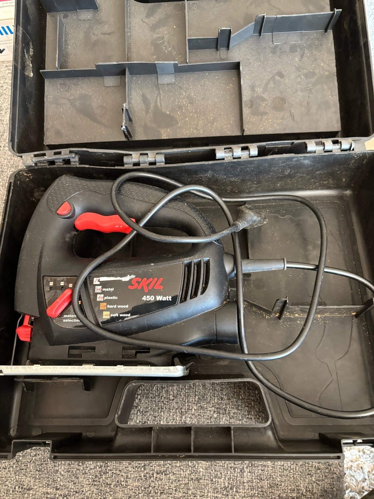 Skil Decoupeerzaag 450 Watt met koffer en handleiding, Ophalen of Verzenden, Gebruikt, Zaag, Overige merken