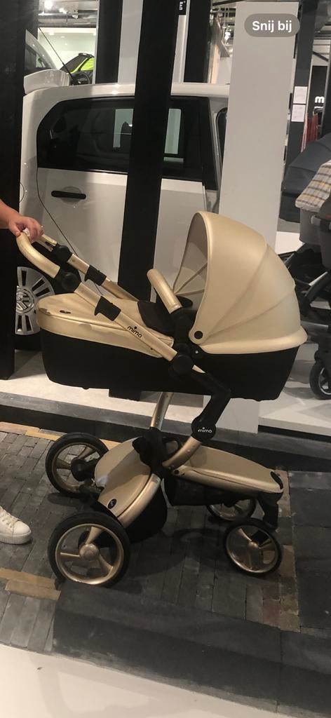 Mima kinderwagen goud/champagne kleur, Kinderen en Baby's, Kinderwagens en Combinaties, Gebruikt, Combiwagen, Met reiswieg, Ophalen
