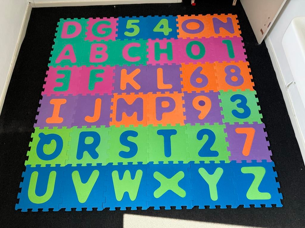 Alfabet en cijfers speelmat - Educatieve puzzelmat, Ophalen of Verzenden, Gebruikt, Puzzelen