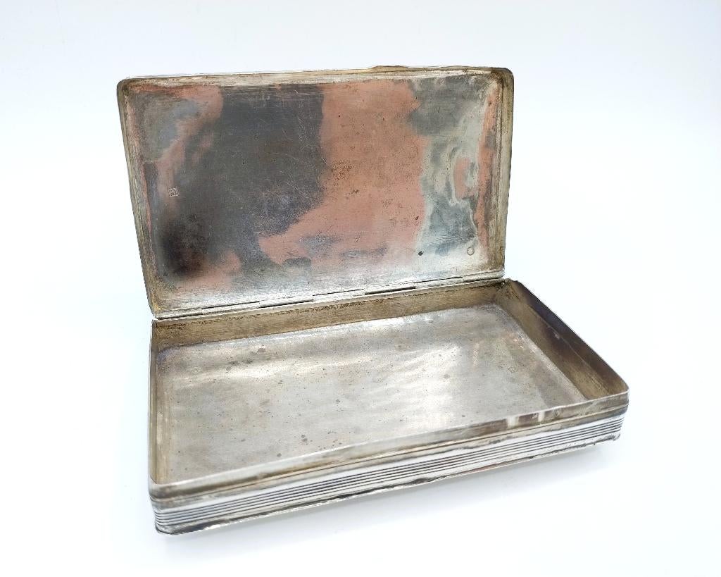 Zilveren tabaksdoos, B. Meijer, Middelburg, 1863, Antiek en Kunst, Verzenden, Zilver