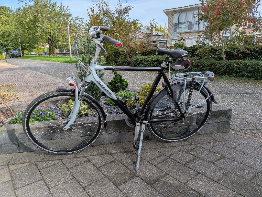 Hybride heren fiets 61 cm, Ophalen, 28 inch, Gebruikt, Vering