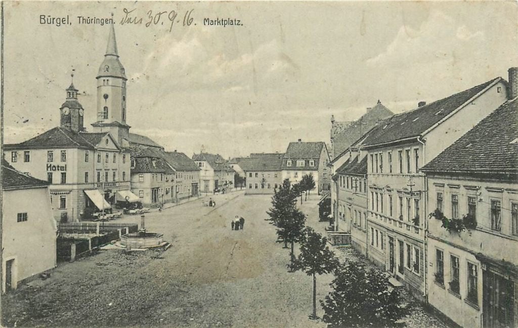 379-045-001 Bürgel Th Marktplatz, Verzenden, Voor 1920, Duitsland